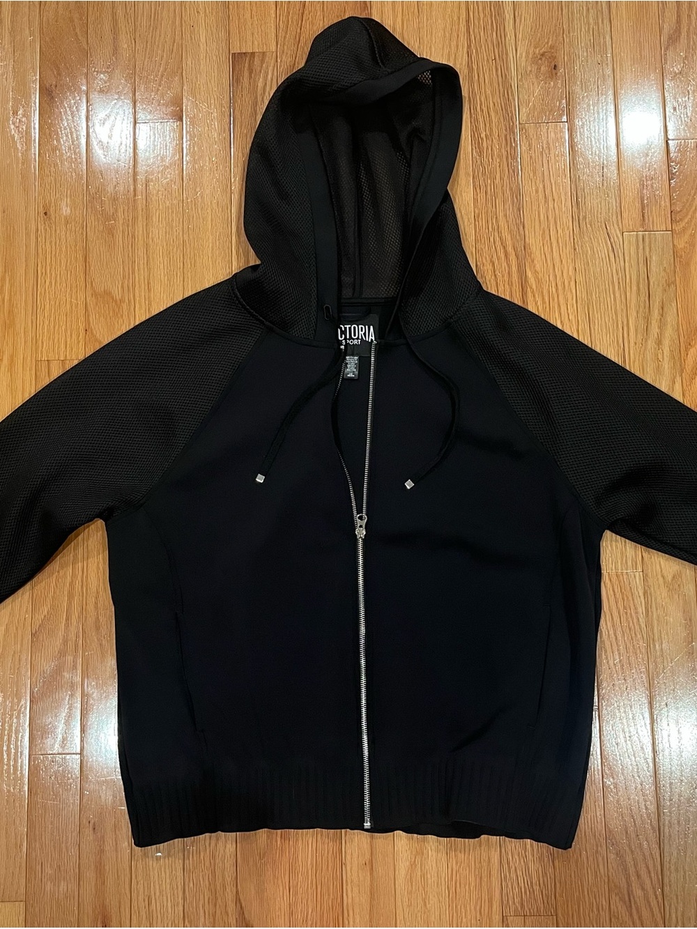 Victoria Sport Mesh Zip-Up Hooded Sweater
